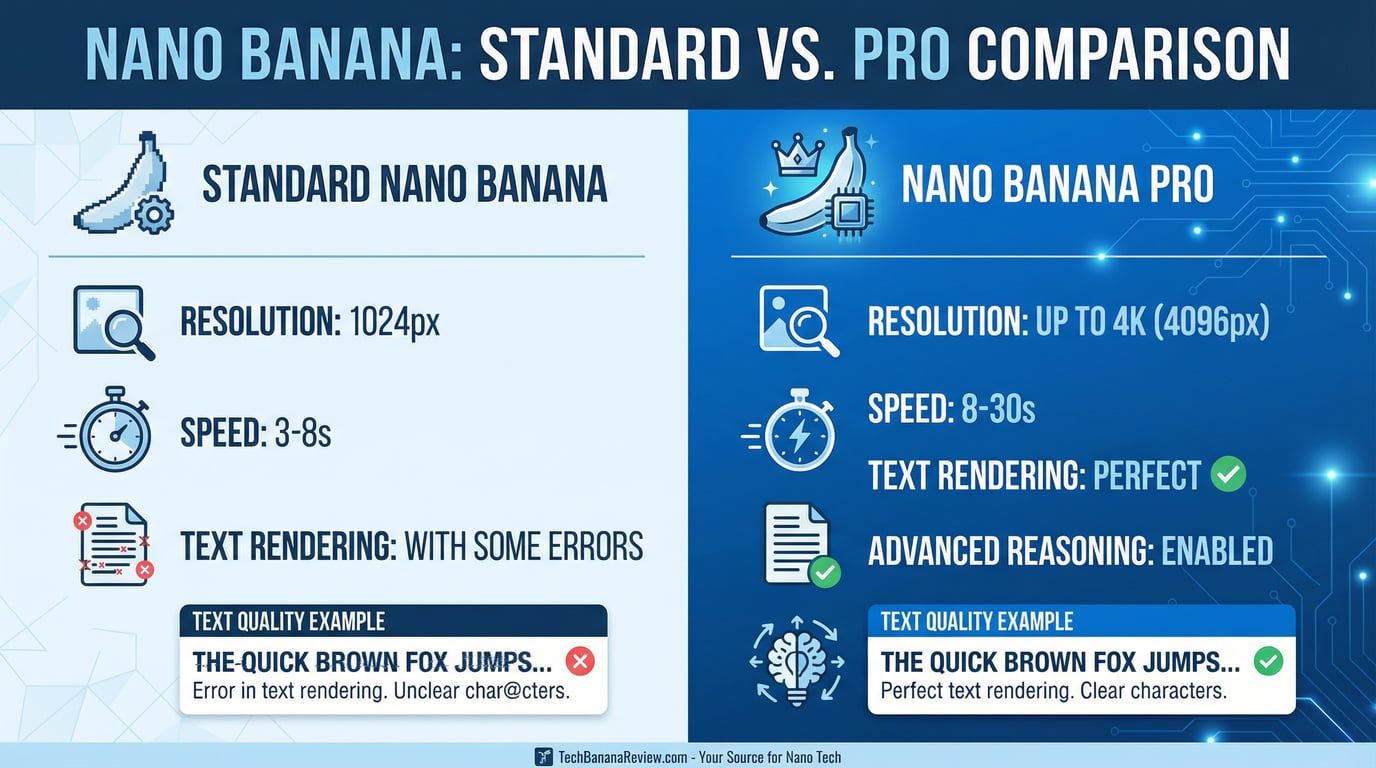 Nano Banana Pro vs 标准版对比